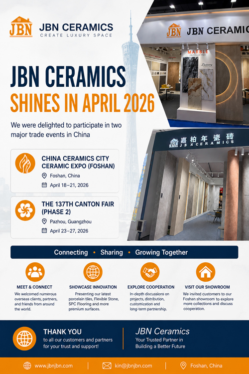 JBN Ceramics успешно приняла участие в Фошаньской керамической ярмарке и Кантонской ярмарке 2026